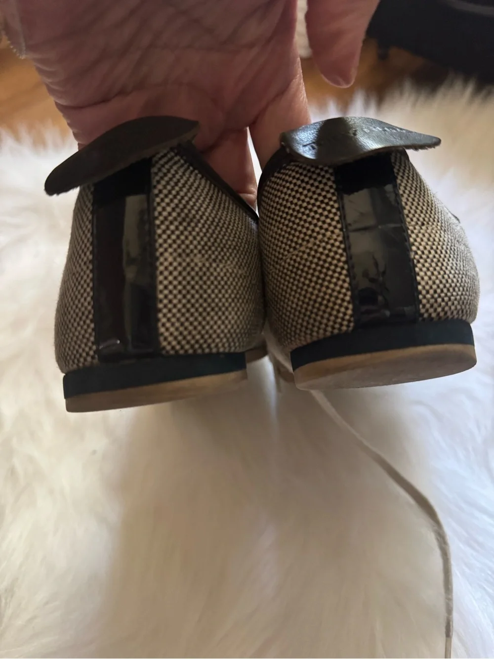 Tory Burch Beige and Black Kids Lace-Up Sneakers